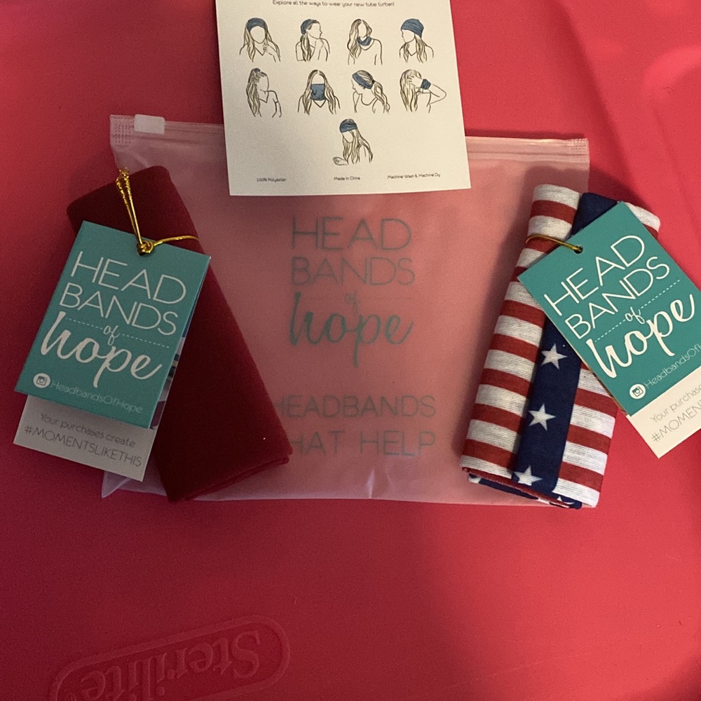 Headbands of Hope Red and American Flag Headbands